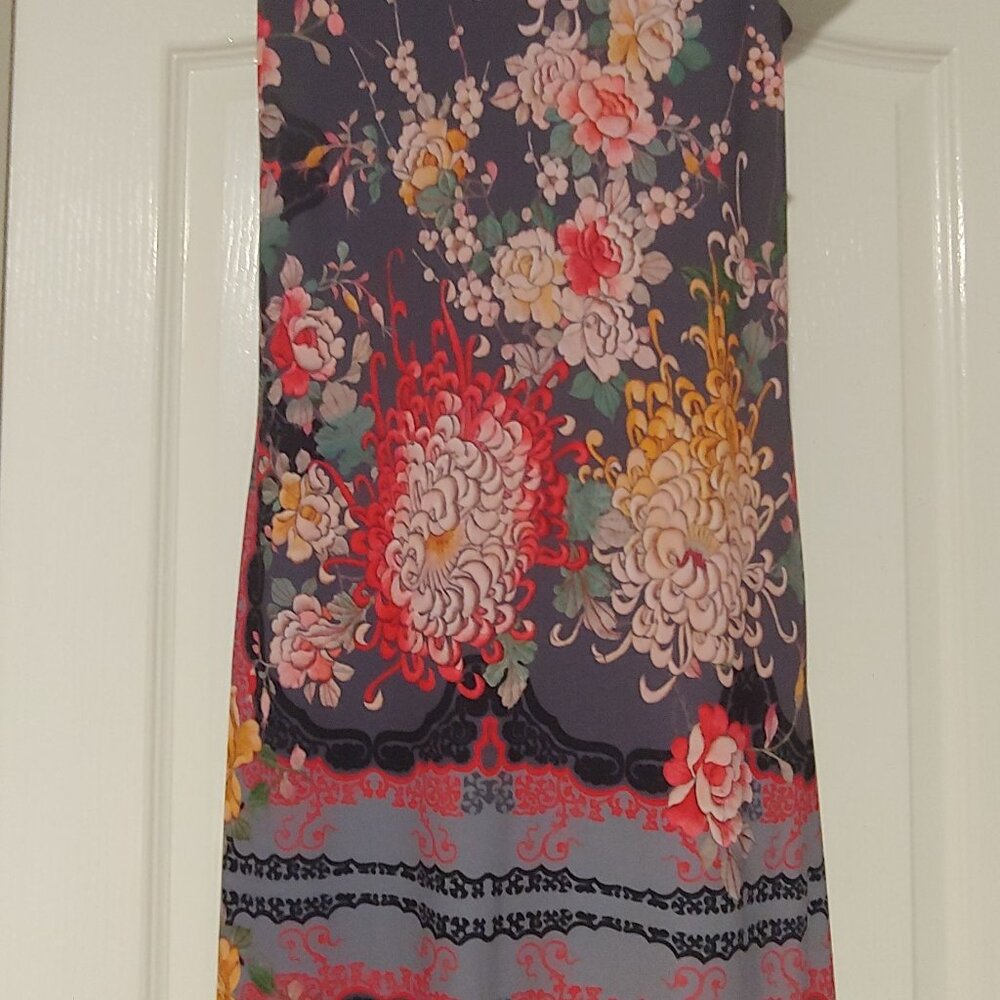 Johnny Was Maxi Sleeveless Floral Resort Beachy Mature Attractive Sexy Dress XS - Picture 10 of 14